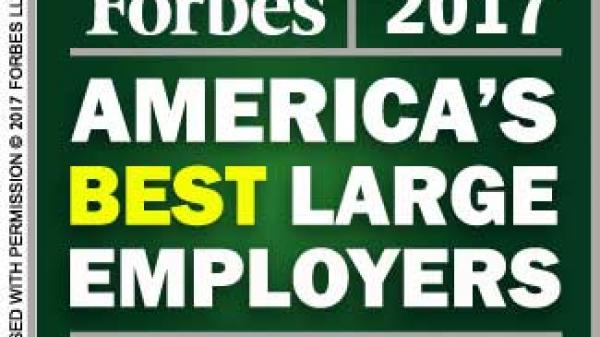 Forbes 2017 America's Best Large Employers logo