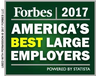 Forbes 2017 America's Best Large Employers logo